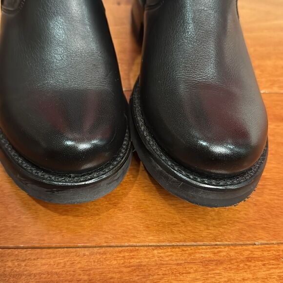 NWOB Frye Veronica Short Women's Black Grain Leather Western Moto Boot Size 5.5 - Picture 2 of 11